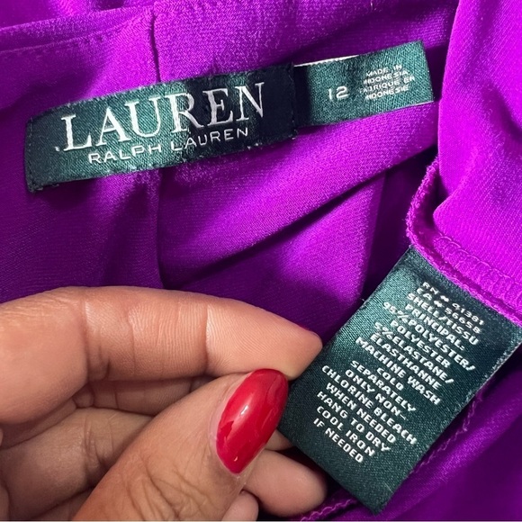 Ralph Lauren purple bodycon jersey knit dress business casual everyday normcore - Picture 9 of 11